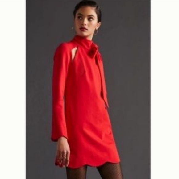 MAEVE pussybow red mini - Picture 5 of 8